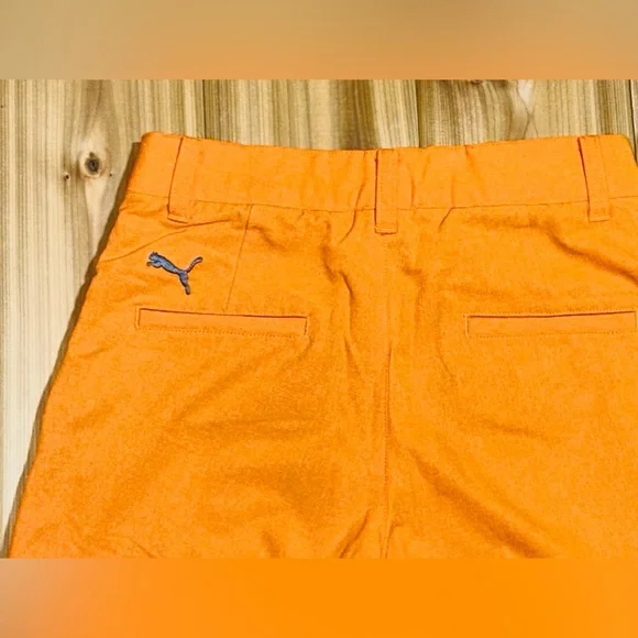 PUMA Boys Golf Shorts Size Small 7/8 in Orange - Picture 5 of 8